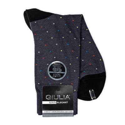 Podrobnoe foto шкарпетки чоловічі giulia elegant 402 calzino grey р.45-46