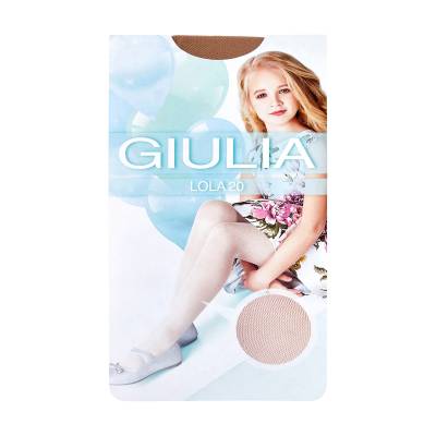 Podrobnoe foto дитячі фантазійні колготки із поліаміду giulia lola 20 den, малюнок у сіточку, glace, розмір 104-110