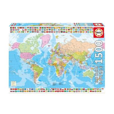 Podrobnoe foto пазли educa політична карта світу, від 14 років, 1500 елементів (18500)
