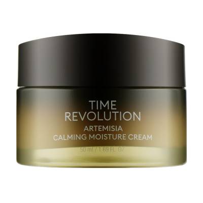Podrobnoe foto заспокійливий крем для обличчя missha time revolution artemisia calming moisture cream, 50 мл