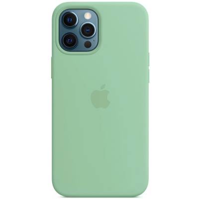 Podrobnoe foto чохол silicone case (aaa) full with magsafe and animation для apple iphone 12 pro (зелений / pistachio)