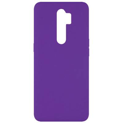 Podrobnoe foto чохол silicone cover full without logo (a) для oppo a5 (2020) (фіолетовий / purple)