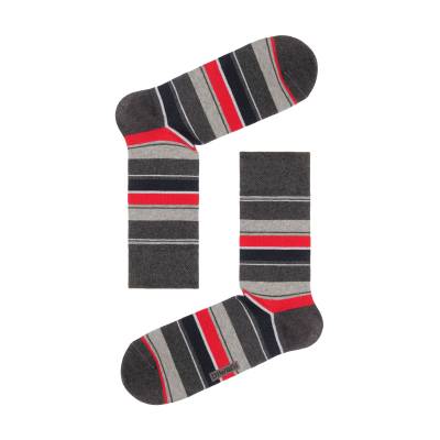 Podrobnoe foto шкарпетки чоловічі diwari happy 15с-23сп 056 високі, темно-сірий-бордо, розмір 25