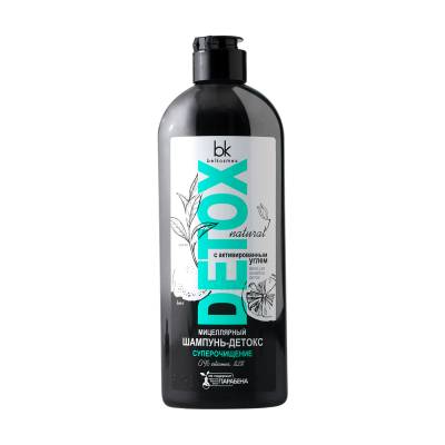 Podrobnoe foto міцелярний шампунь-детокс для волосся belkosmex detox natural micellar shampoo суперочищення, 370 г