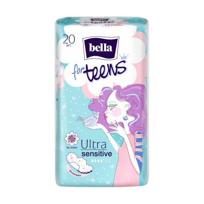Podrobnoe foto гігієнічні прокладки bella for teens ultra sensitive, 20 шт