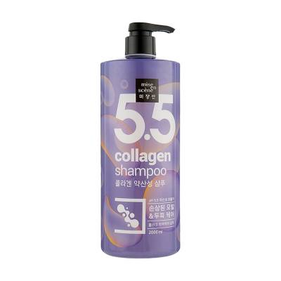 Podrobnoe foto шампунь для волосся mise en scene ph5.5 collagen shampoo з колагеном, 2 л
