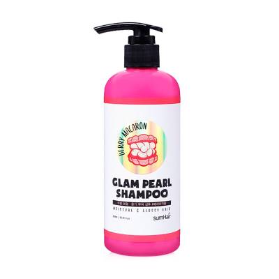 Podrobnoe foto шампунь для волосся sumhair glam pearl shampoo berry macaron зволоження та блиск, з ягідним макаруном, 300 мл