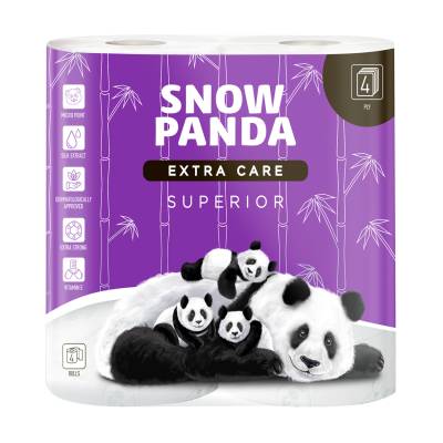 Podrobnoe foto туалетний папір сніжна панда  extra care superior 4-шаровий, 4 шт