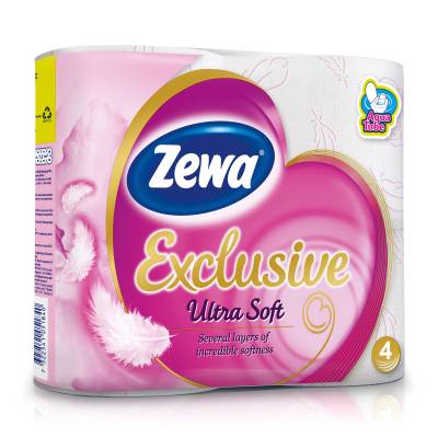 Podrobnoe foto туалетний папір zewa exclusive ultra soft 4-шаровий, 4 шт