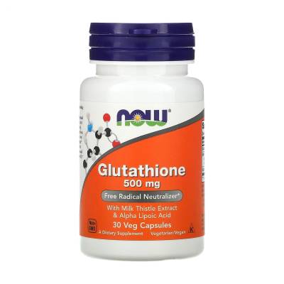 Podrobnoe foto дієтична добавка амінокислоти в капсулах now foods glutathione глутатіон, 500 мг, 30 шт