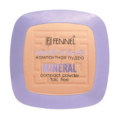 Podrobnoe foto компактна мінеральна пудра для обличчя fennel mineral compact powder без тальку, medium, 8 г