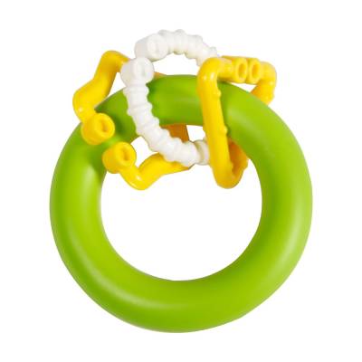 Podrobnoe foto іграшка-брязкальце lindo кільце з кільцями зелене, від 6 місяців (1619)