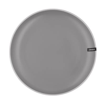 Podrobnoe foto тарілка обідня ardesto cremona керамічна, dusty grey, 26 см (ar2926grc)