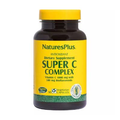 Podrobnoe foto дієтична добавка вітаміни в капсулах naturesplus super c complex вітамін c 1000 мг, біофлавоноїди 500 мг, 90 шт