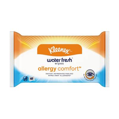 Podrobnoe foto вологі серветки kleenex waterfresh fresh allergy comfort, 40 шт