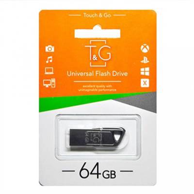 Podrobnoe foto флеш-драйв usb flash drive t&g 114 metal series 64gb (чорний)