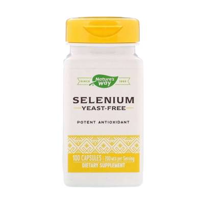 Podrobnoe foto харчова добавка в капсулах nature's way selenium yeast free селен 200 мкг, 100 шт