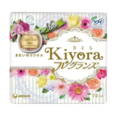 Podrobnoe foto щоденні прокладки sofy kiyora happy floral, 72 шт