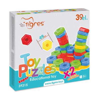 Podrobnoe foto дитяча розвивальна іграшка tigres ігро-пазли super від 1 року, 39 елементів (39315)