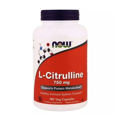 Podrobnoe foto дієтична добавка в капсулах now foods l-citrulline l-цитрулін 750 мг, 180 шт