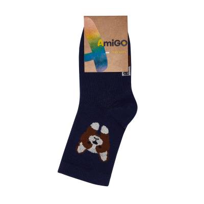 Podrobnoe foto шкарпетки дитячі аmigo p2020-66 класичні, з боковим малюнком, коргі, розмір 18-20