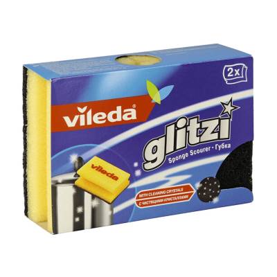 Podrobnoe foto губки для миття посуду vileda glitzi crystal, 2 шт