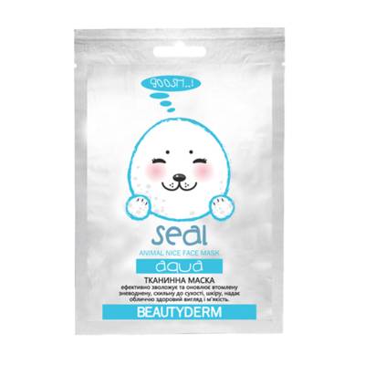 Podrobnoe foto маска тканини beauty derm animal seal aqva зволожуюча 25мл
