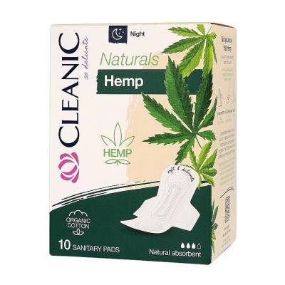 Podrobnoe foto гігієнічні прокладки нічні cleanic naturals hemp, 10 шт