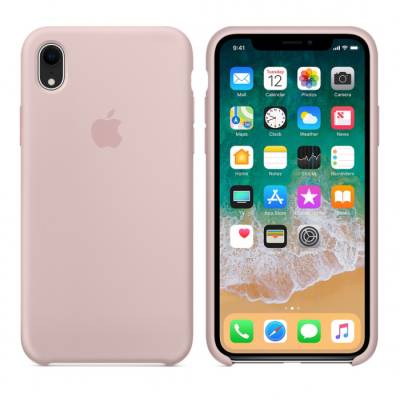 Podrobnoe foto чохол silicone case (aaa) для apple iphone xr (6.1") (рожевий / pink sand)