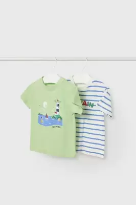 Podrobnoe foto бавовняна футболка для немовлят mayoral колір зелений візерунок