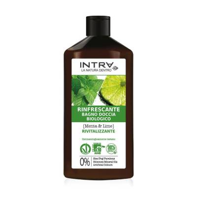 Podrobnoe foto гель для душу intra organic refreshing body wash revitalizing mint and lime освіжаючий, 400 мл