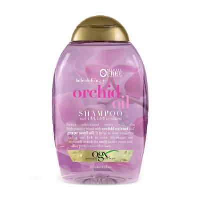Podrobnoe foto шампунь ogx fade-defying + orchid oil shampoo олія орхідеї, для захисту кольору фарбованого волосся, 385 мл