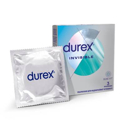 Podrobnoe foto презервативи латексні з силіконовою змазкою durex®  іnvisible (ультратонкі), з шт