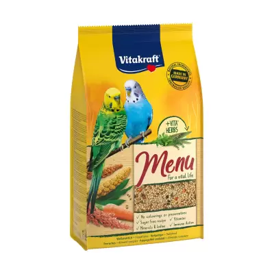 Podrobnoe foto корм для хвилястих папуг vitakraft premium menu, 1 кг