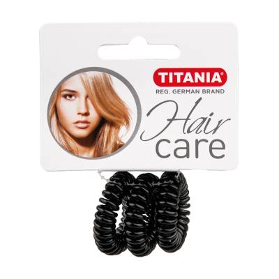 Podrobnoe foto набір резинок для волосся titania аnti ziep чорні, 2.5 см, 3 шт (7914)