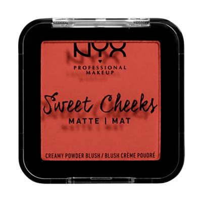 Podrobnoe foto матові рум'яна для обличчя nyx professional makeup sweet cheeks matte creamy powder 10 summer breeze, 5 г