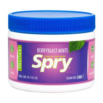 Podrobnoe foto натуральні драже spry berryblast mints sugar free ягідний вибух, з ксилітом, без цукру, 240 шт