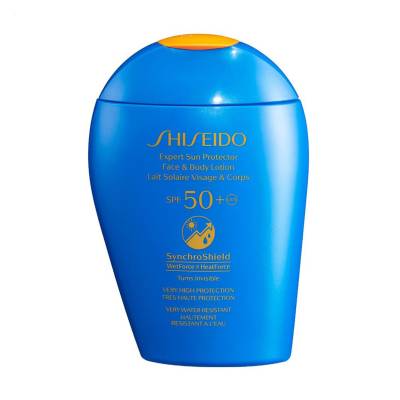 Podrobnoe foto сонцезахисний лосьйон для обличчя та тіла shiseido expert sun protection face & body lotion, spf 50+, 150 мл