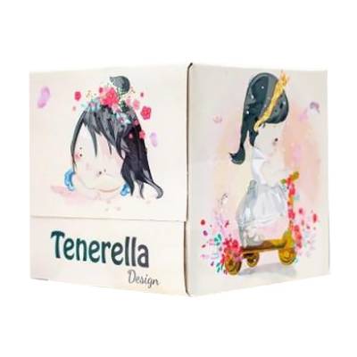 Podrobnoe foto серветки косметичні tenerella design 3-шарові, 56 шт