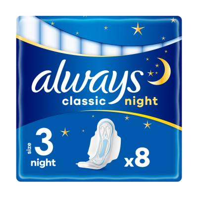 Podrobnoe foto гігієнічні прокладки always classic night clean feel protection, розмір 3, 8 шт