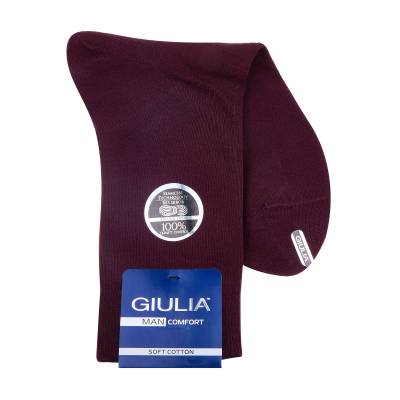 Podrobnoe foto шкарпетки чоловічі giulia man comfort color, marsala, розмір 39-40