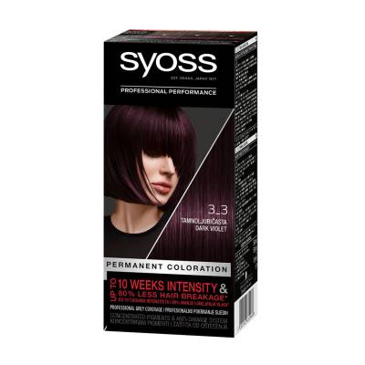 Podrobnoe foto стійка крем-фарба для волосся syoss permanent coloration 3-3 темно-фіолетовий, 115 мл