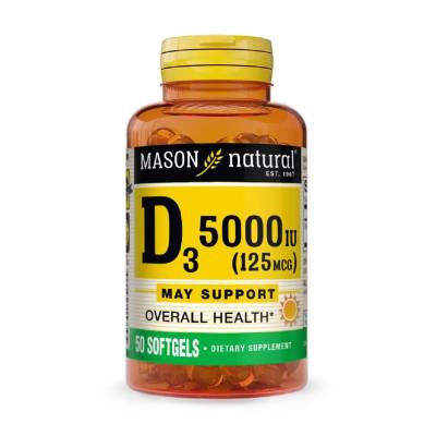 Podrobnoe foto харчова добавка вітаміни в капсулах mason natural vitamin d3 вітамін d3 5000 мо, 50 шт
