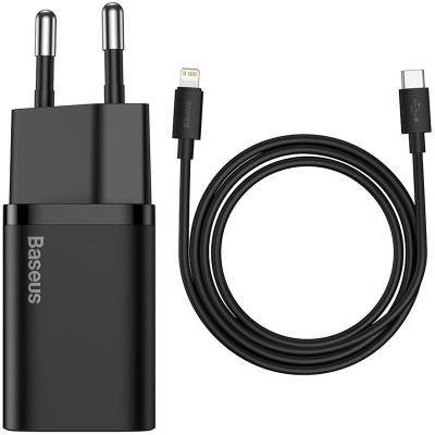 Podrobnoe foto мзп baseus super si quick charger 1c 20w + кабель type-c to lightningдля зарядные устройства (чорний)
