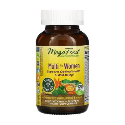 Podrobnoe foto харчова добавка мультивітаміни та мінерали в таблетках megafood multi for women для жінок, 120 шт