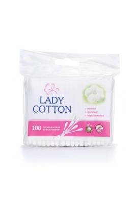 Podrobnoe foto палички ватні lady cotton п/е, 100шт