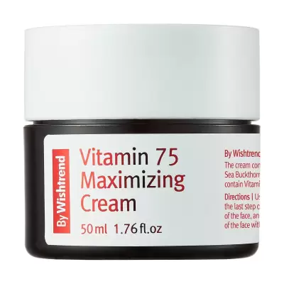 Podrobnoe foto вітамінний крем для обличчя by wishtrend vitamin 75 maximizing cream з екстрактом обліпихи, 50 мл