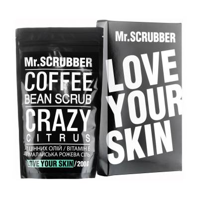 Podrobnoe foto кавовий скраб для тіла й обличчя mr.scrubber crazy citrus для всіх типів шкіри, 200 г