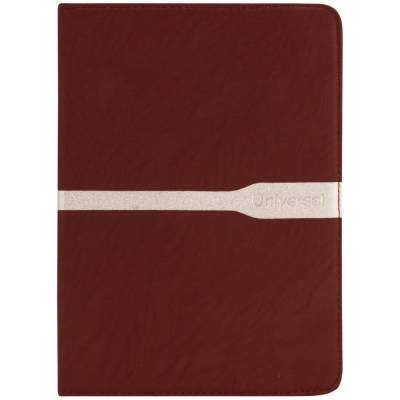 Podrobnoe foto универсальный чехол книжка для планшета 7-8" с полосой (коричневый)