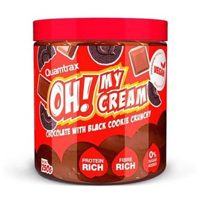 Podrobnoe foto харчова добавка замінник їжі quamtrax oh my cream choco black cookie crunchy, 250 г